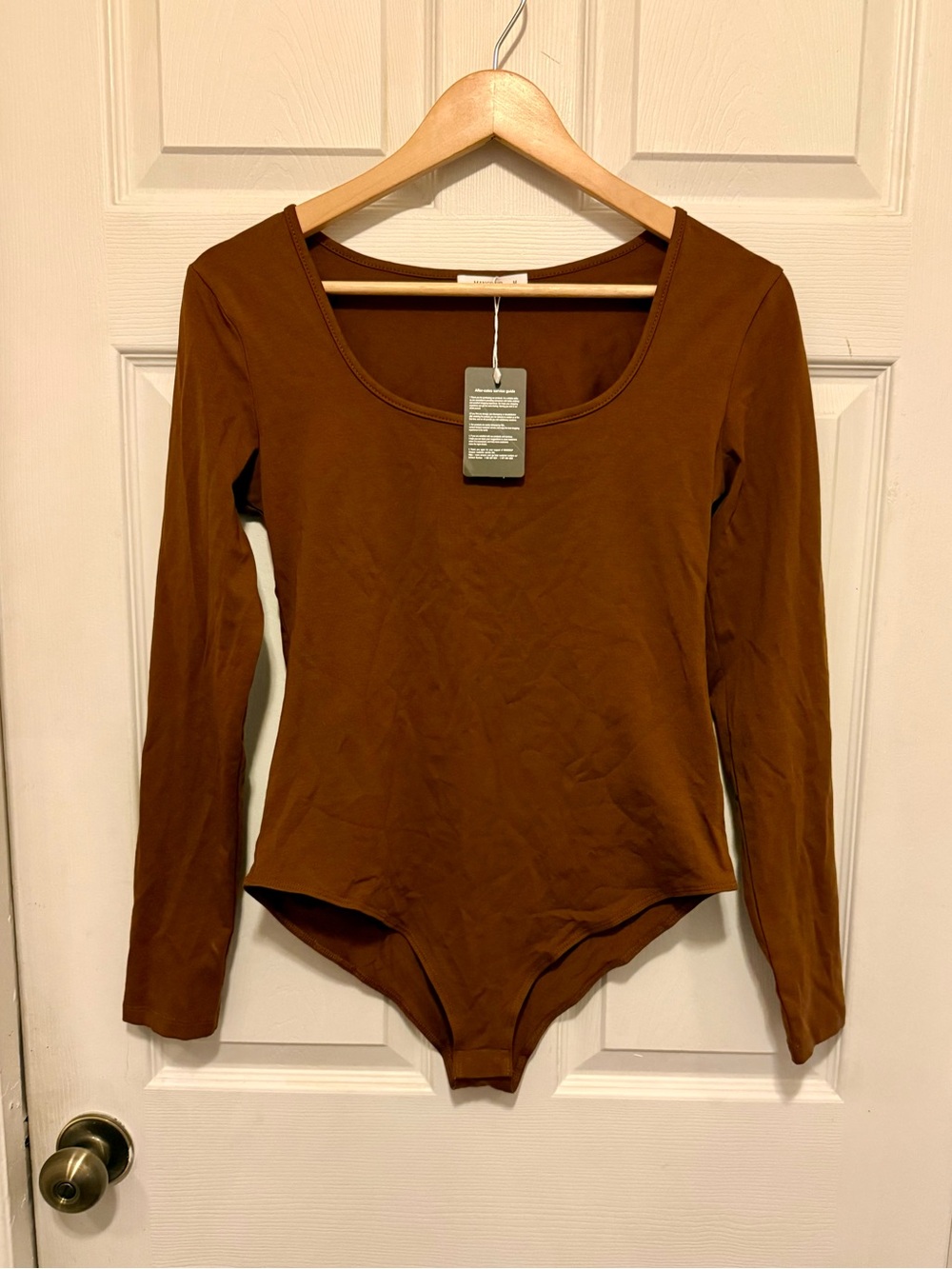 NWT Long-Sleeve Scoop Neck Bodysuit